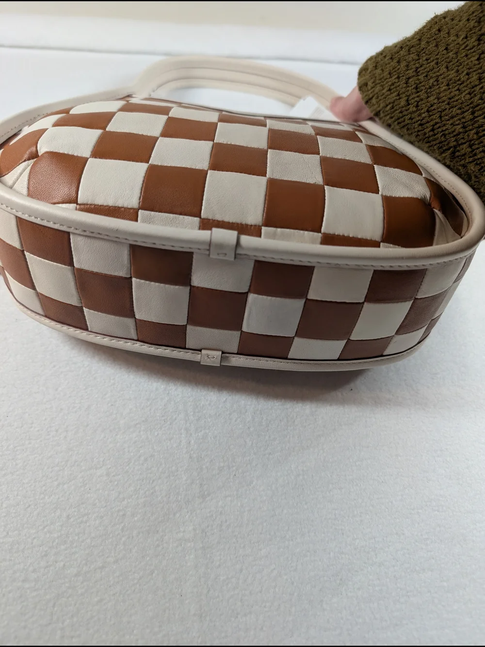 NWT Coach Coachtopia Ergo Tan Checkered Handbag - Picture 7 of 9